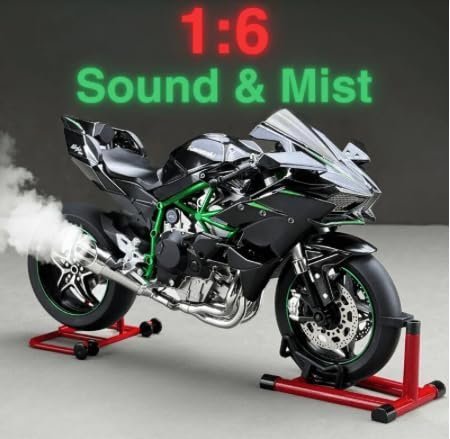 Scale Kawasaki Ninja H2R Diecast Bike With Smoke Effect